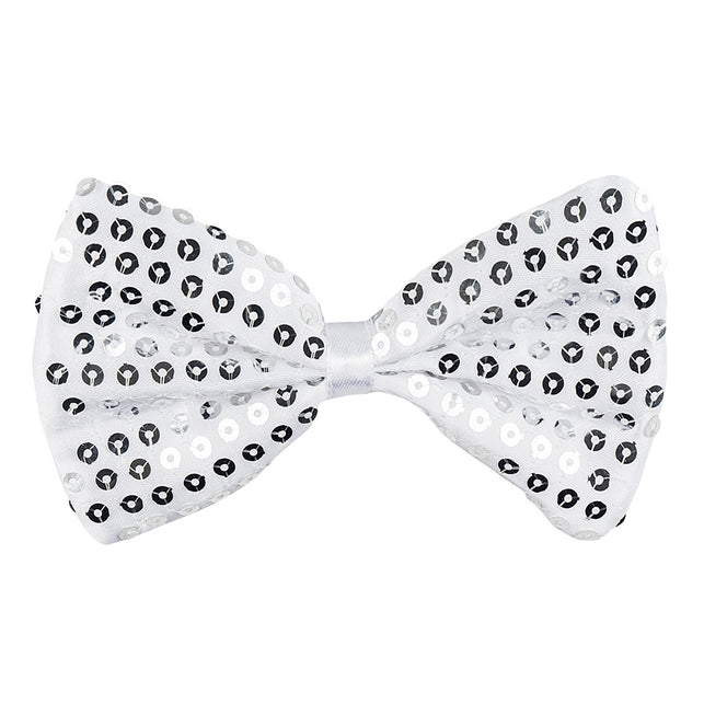 Boland Vlinderstrik zilver pailletten glitter
