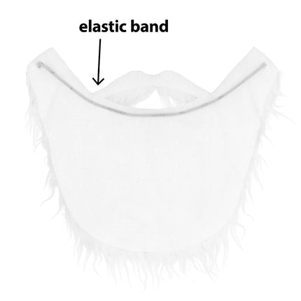 Boland Witte nepbaard Classic met elastiek (heren)