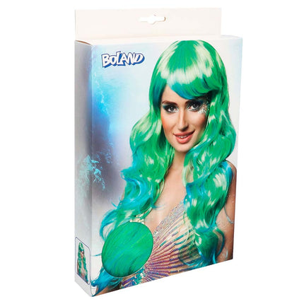 Boland Zeemeermin pruik aqua groen blauw