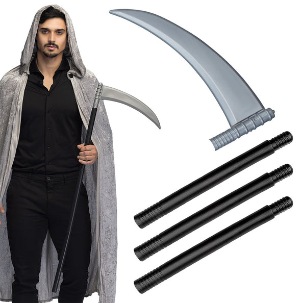 Zeis Zayn met grijs gebogen blad en de drie zwarte steeldelen los, Halloween-attribuut