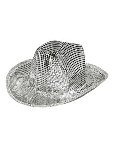 Boland Zilveren cowboyhoed glitter Texas