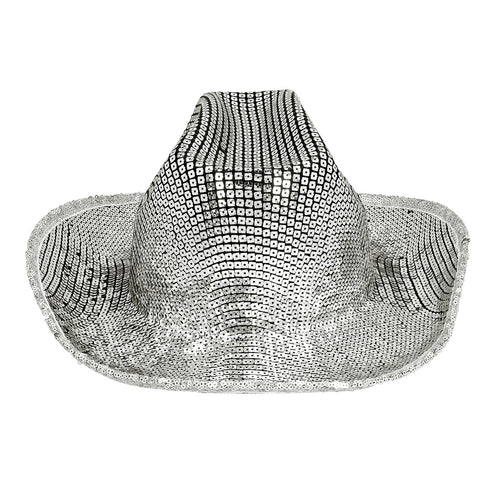 Boland Zilveren cowboyhoed glitter Texas