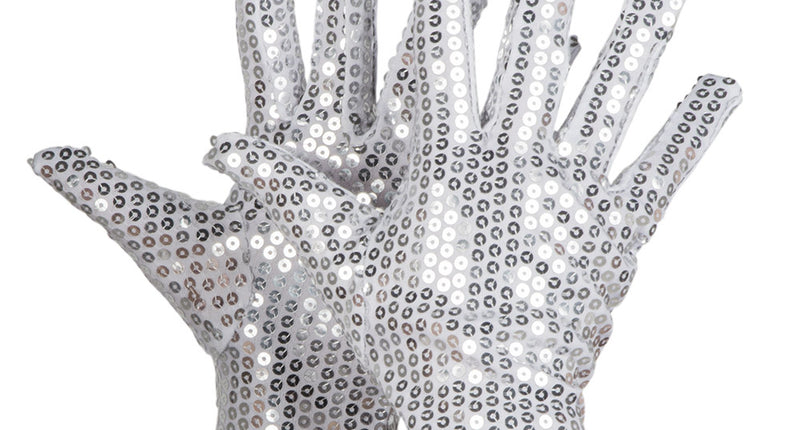 Boland Zilveren handschoenen pailletten Sequins