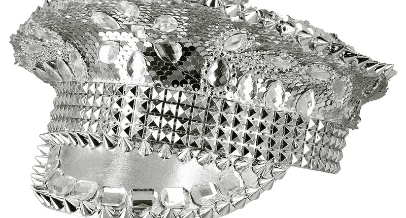 Boland Zilveren pet met studs Glam Festival