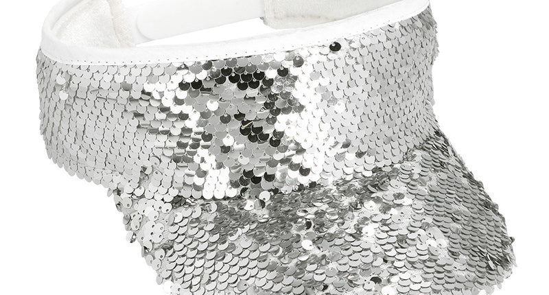Boland Zilveren zonneklep glitter pailletten