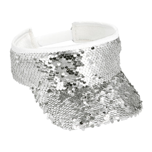 Boland Zilveren zonneklep glitter pailletten