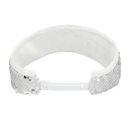 Boland Zilveren zonneklep glitter pailletten