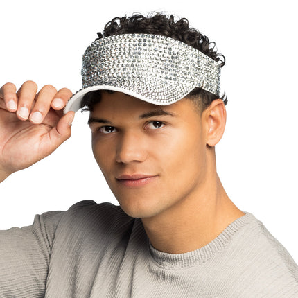 Boland Zonneklep Glam zilver