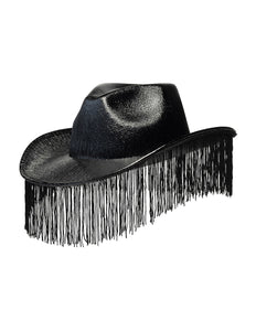 Boland Zwarte cowboyhoed met franjes Fabulous