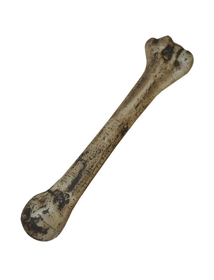 Bot voor Halloween, nepbot van pvc van 26 cm in gebroken wit met donkere vlekken