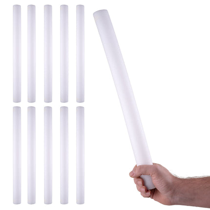 Foam stick led 48 cm, witte foamstaaf van 47 cm uitgeschakeld in de hand