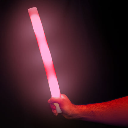 Foam stick led in rode stand, licht van binnenuit door het foam