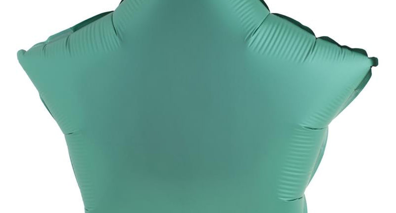 Folieballon ster groen met vijf punten, mat folie van 52,7 x 46 cm, voor feestversiering