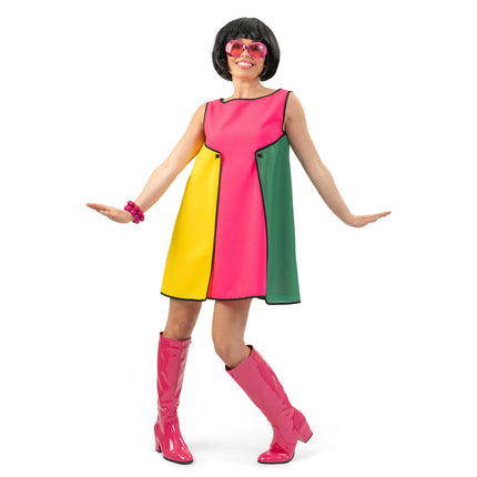 Funny Fashion 50's jurkje Color block