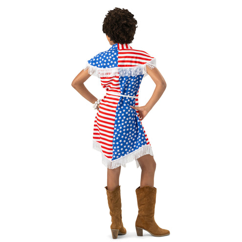 Funny Fashion Amerikaanse vlag jurk dames