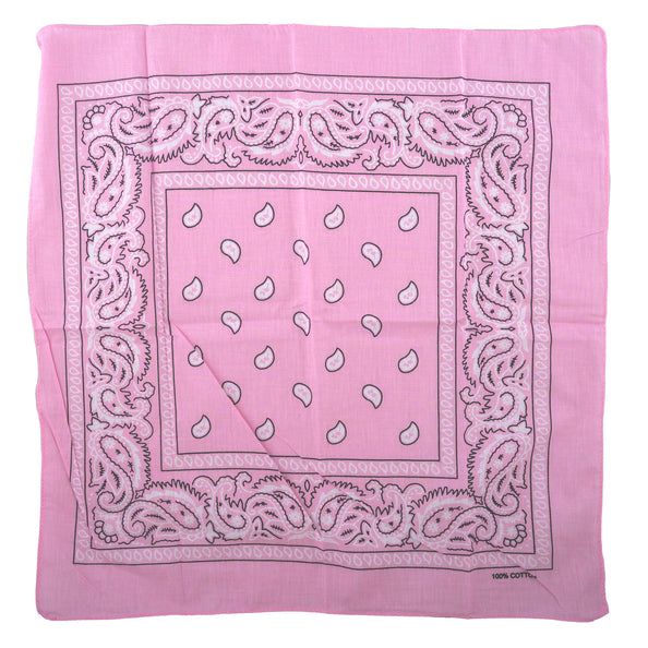 Funny Fashion Bandana roze cowboy zakdoek 50x50cm