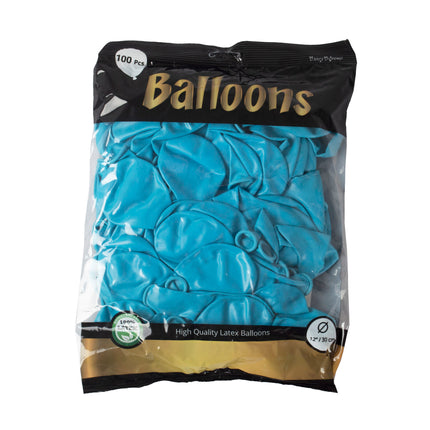 Funny Fashion Blauwe latex ballonnen 100st.