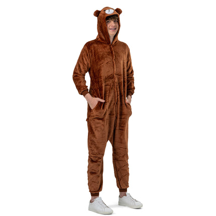 Funny Fashion Bruine Beer pak onesie volwassenen Bron