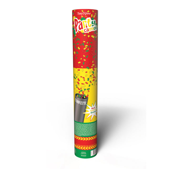 Funny Fashion Confetti kanon rood geel groen Limburg 60cm