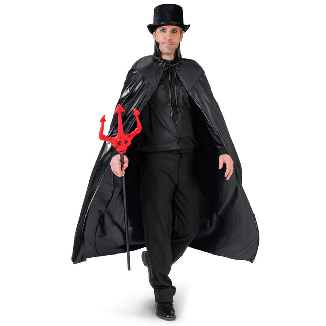 Funny Fashion Duivel cape volwassenen zwart