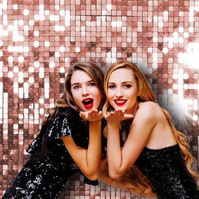 Funny Fashion Folie achtergrond rose goud voor Photo booth en bruiloften