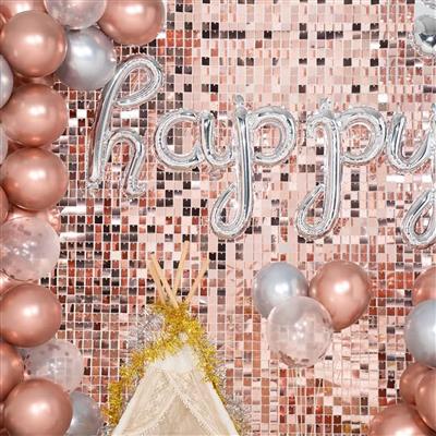 Funny Fashion Folie achtergrond rose goud voor Photo booth en bruiloften