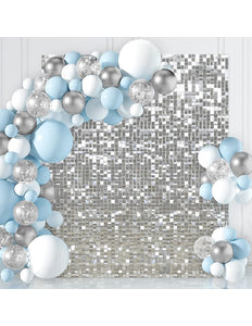 Funny Fashion Folie achtergrond zilver voor Photo booth en bruiloften 30x30cm