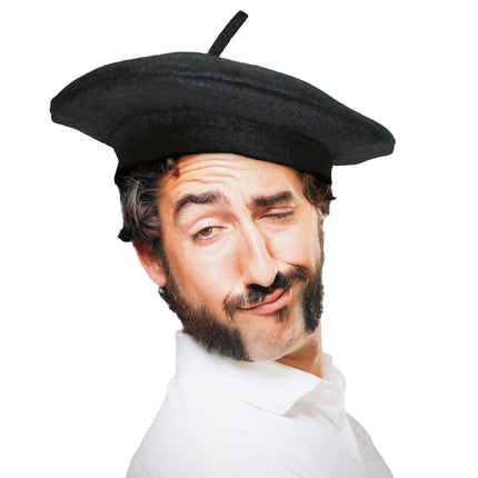 Funny Fashion Franse baret Philippe zwart