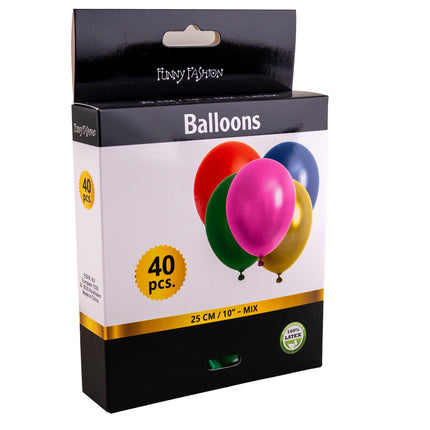 Funny Fashion Gekleurde latex ballonnen 40st