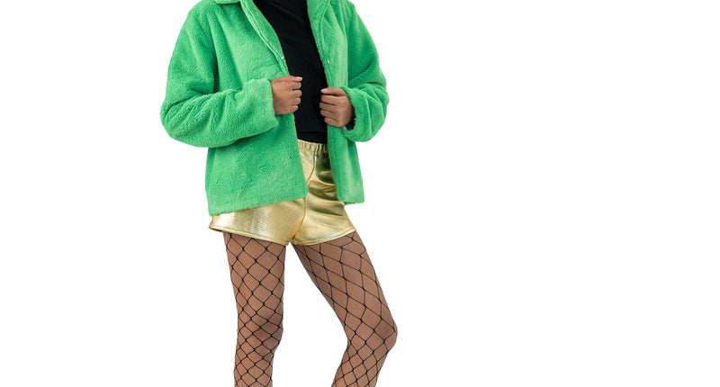 Funny Fashion Groene bontjas fluffy