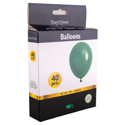 Funny Fashion Groene latex ballonnen 40st