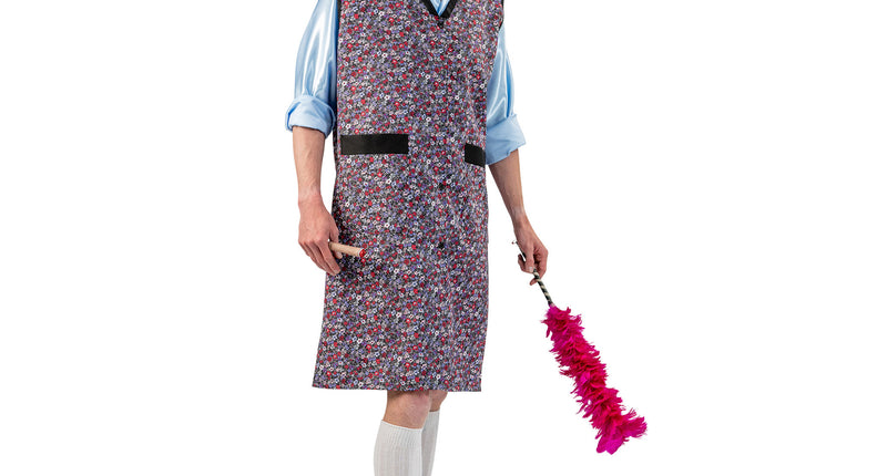 Funny Fashion Grootmoeder schort / Schoonmaakster schort met bloemen