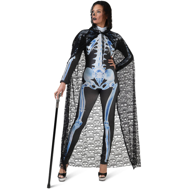 Funny Fashion Halloween cape schedels kant