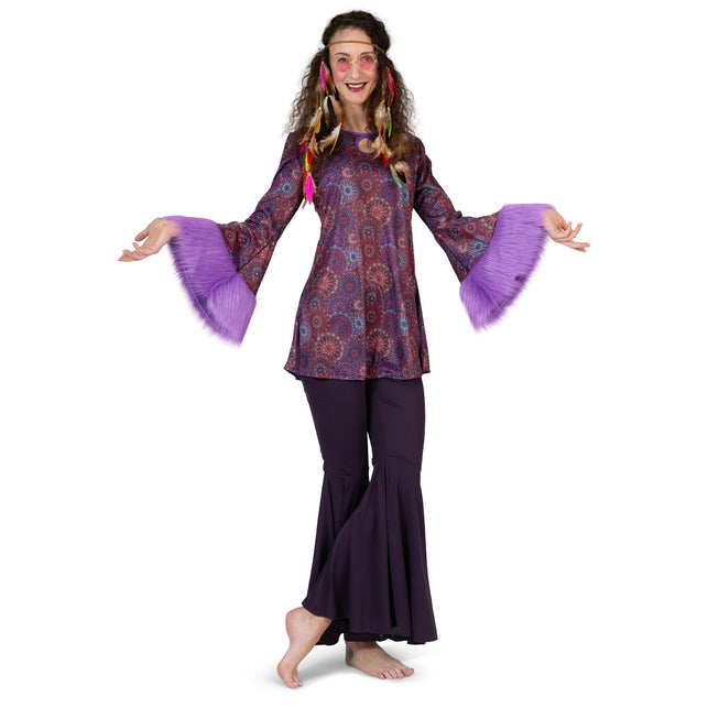 Funny Fashion Hippie jurkje paars psychedelisch