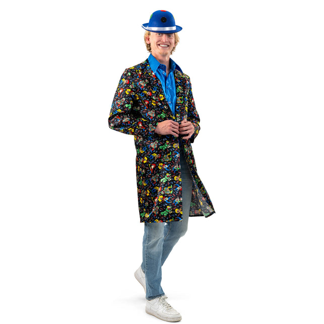 Funny Fashion Jas met clowntjes heren