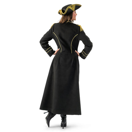Funny Fashion Luxe piraten jas zwart dames Liv