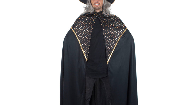 Funny Fashion Magiër cape tovenaar met sterren