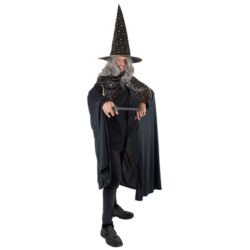 Funny Fashion Magiër cape tovenaar met sterren