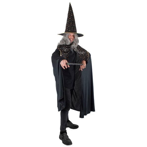 Funny Fashion Magiër cape tovenaar met sterren