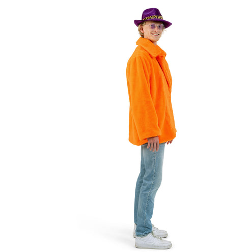 Funny Fashion Oranje bontjas fluffy