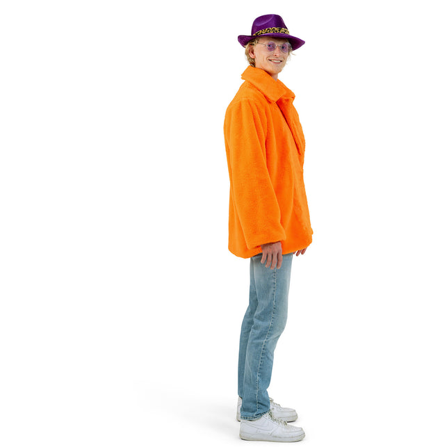 Funny Fashion Oranje bontjas fluffy