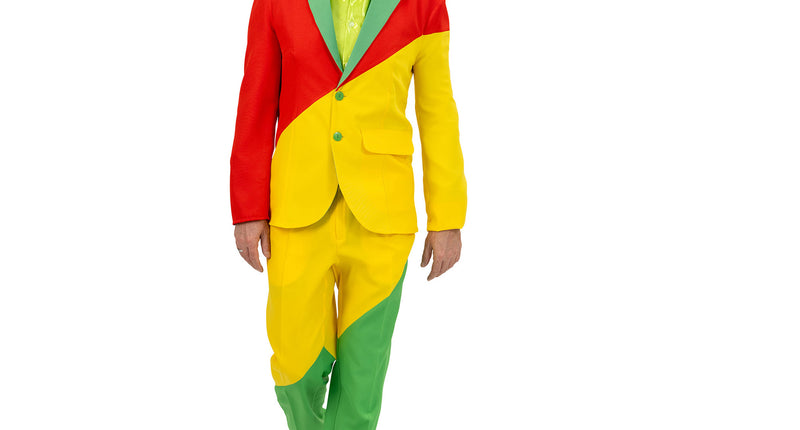 Funny Fashion Pak rood, geel, groen carnaval heren