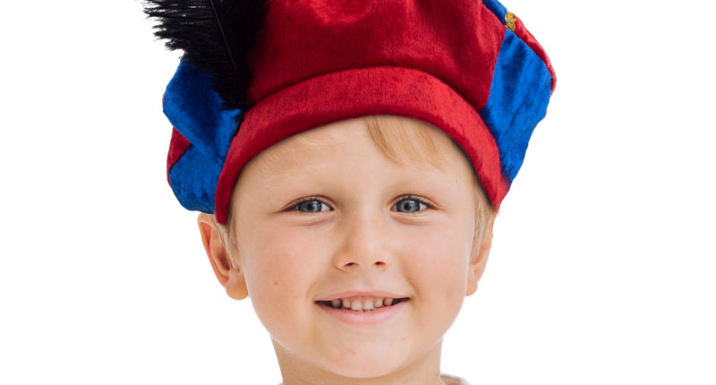 Funny Fashion Pieten muts kind rood blauw