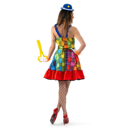 Funny Fashion Regenboog Clowns jurk dames Rosy
