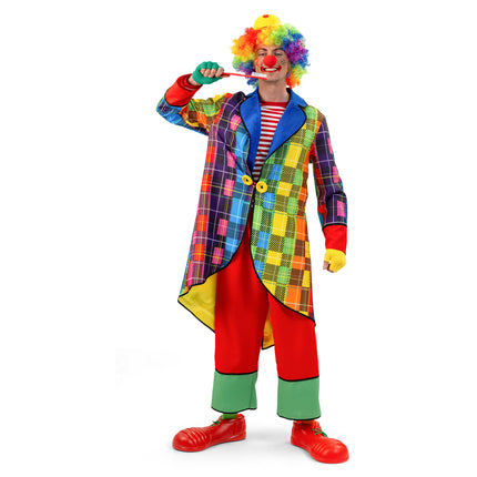 Funny Fashion Regenboog Clownspak heren Rik
