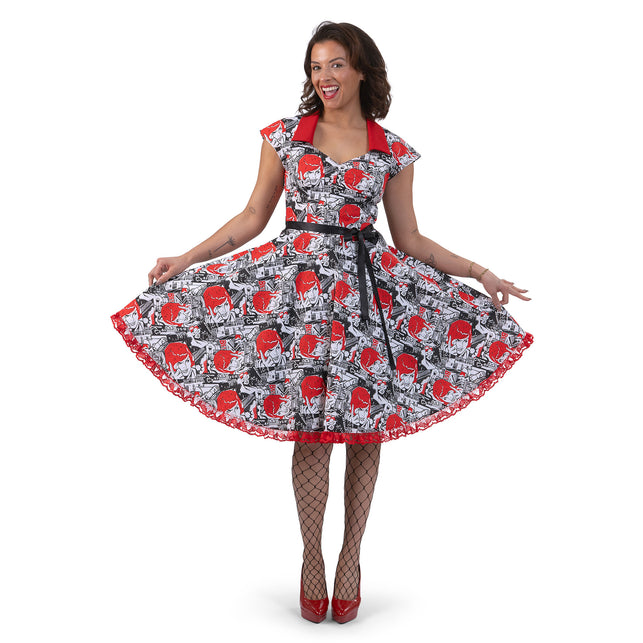Funny Fashion Rock 'n Roll jurk dames Lilly