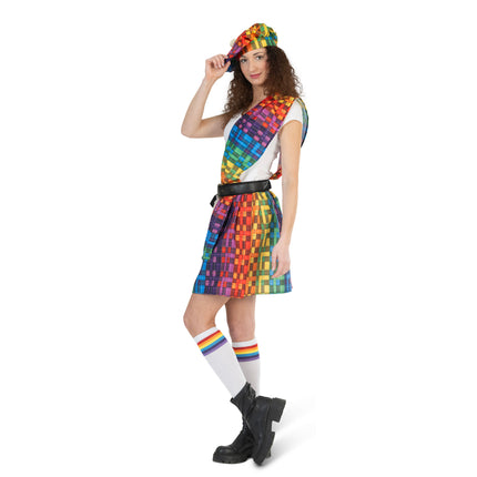 Funny Fashion Schotse kilt regenboog