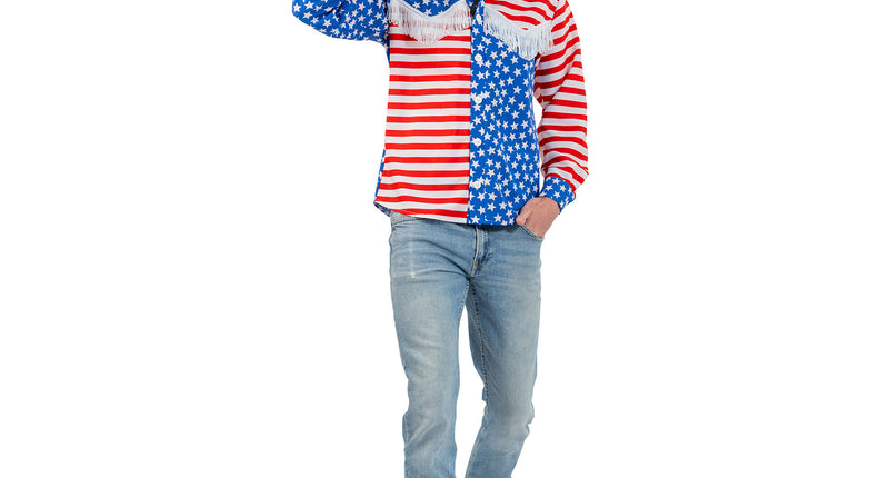 Funny Fashion Shirt Amerika vlag heren