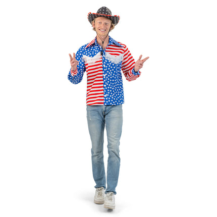 Funny Fashion Shirt Amerika vlag heren