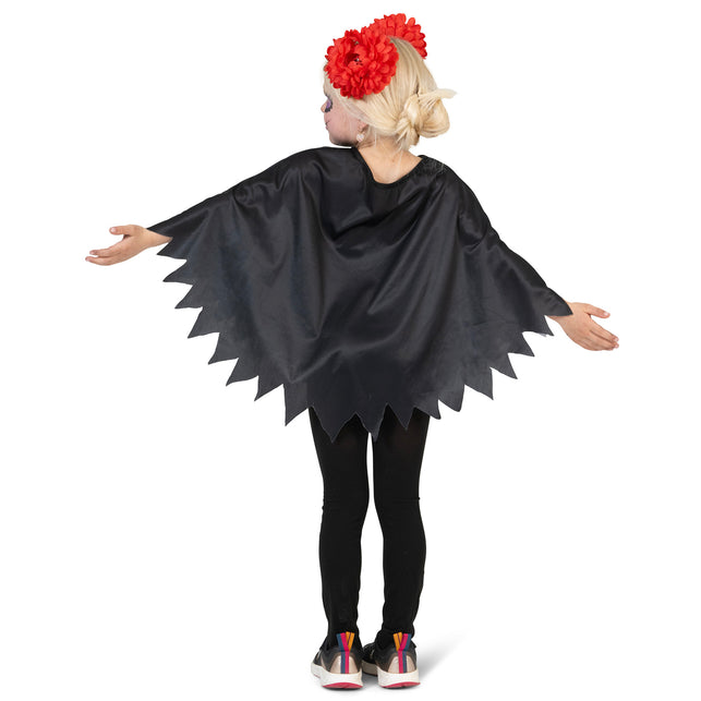 Funny Fashion Skelet poncho kinderen